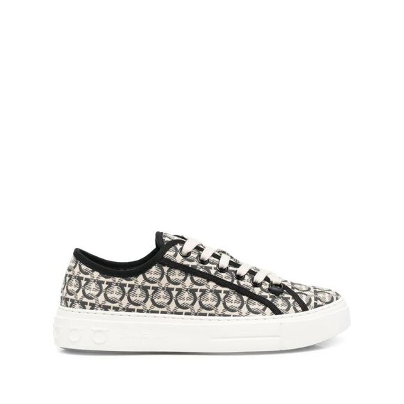 Ferragamo Anson Gancini-Jacquard Sneakers